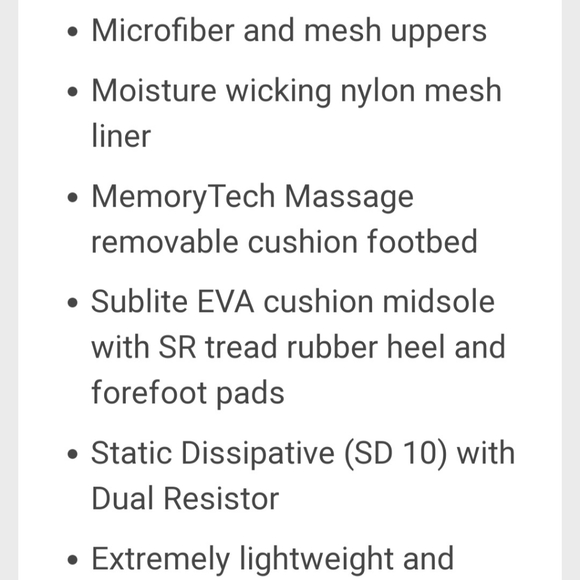 Reebok Sublite Cushion Slip Resistant Shoe Sz Men 4.5W/Wmn6.5W. Black New. - Picture 9 of 15